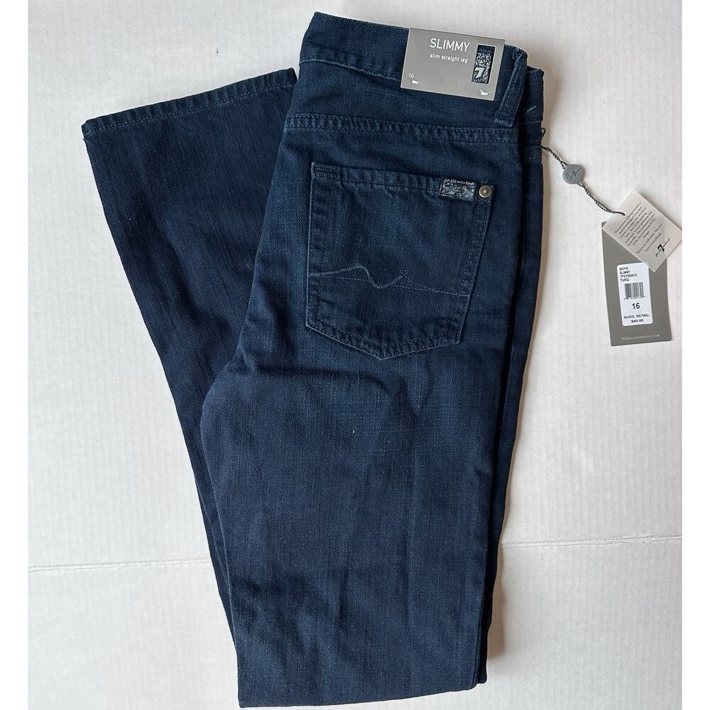 7 for All Mankind Boys Jeans Size 16 Slimmy Straight Leg